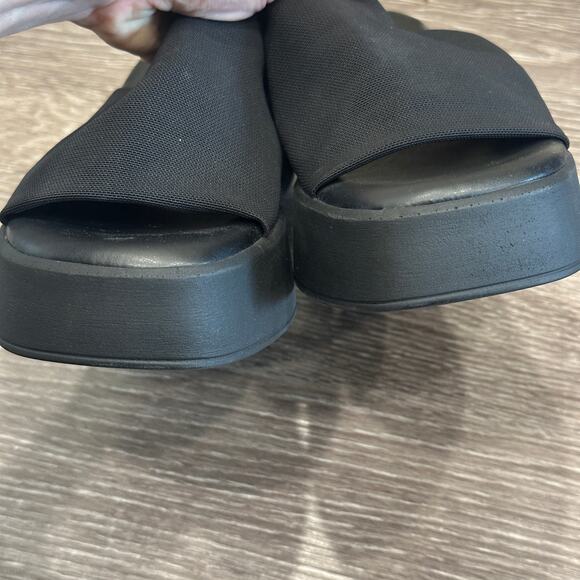 Steve Madden Black Slinky30 Chunky Platform Sandal Sz 8.5 Y2K Indie Sleaze Party - Picture 3 of 9